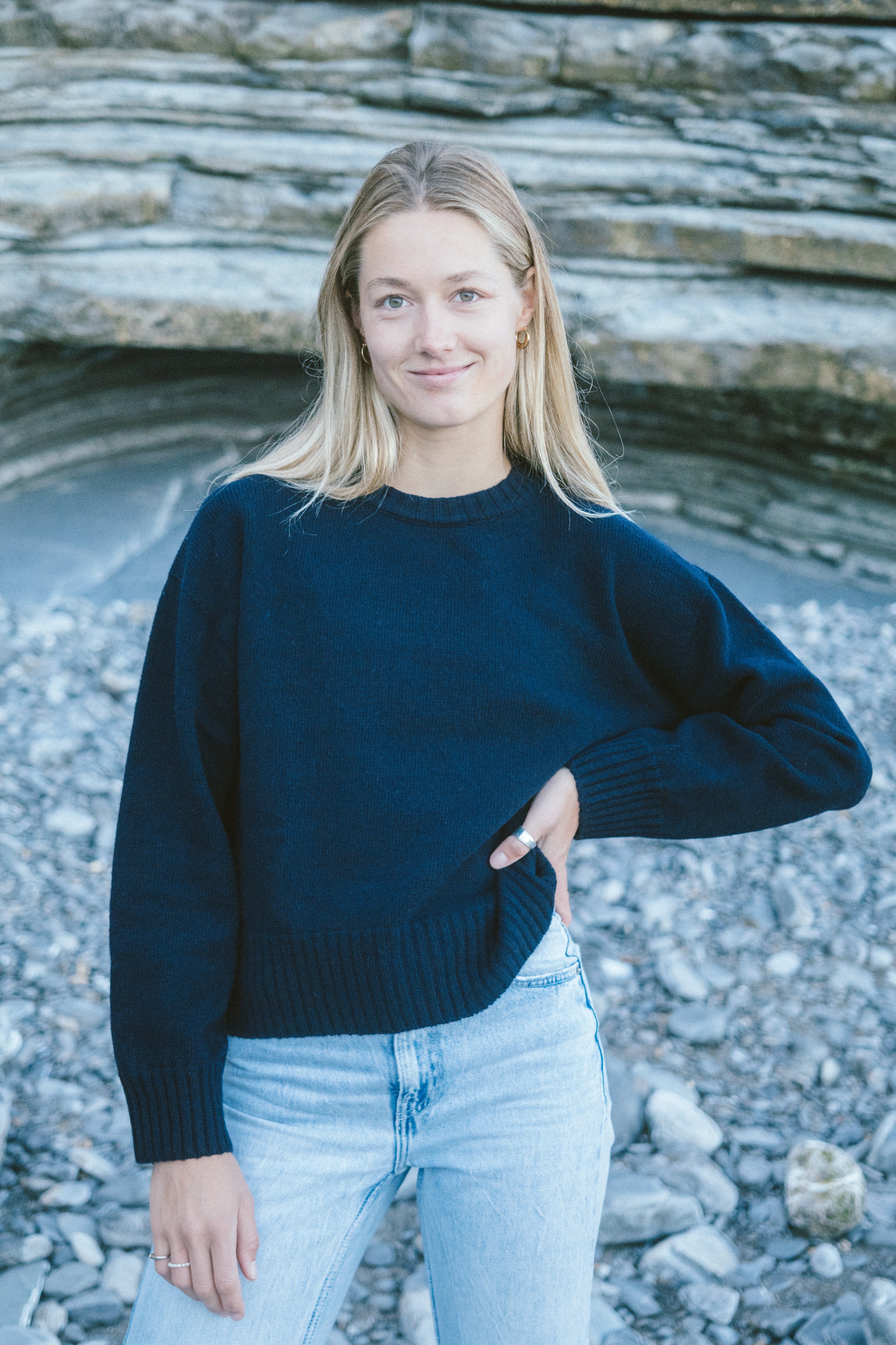 Wollpullover Vale Dunkelblau