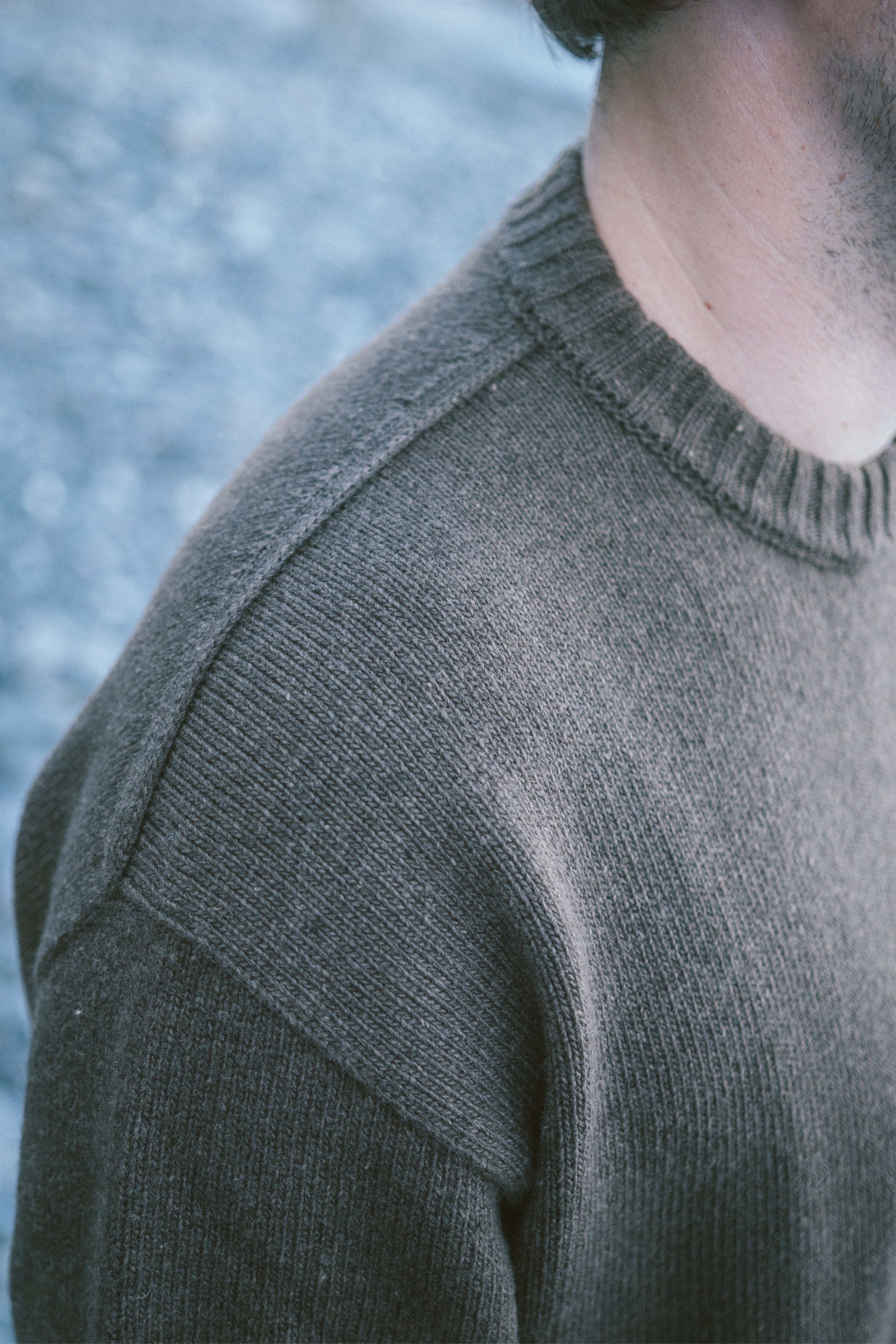 Unisex Rundhals Wollpullover elegant und hochwertig von SALZWASSER