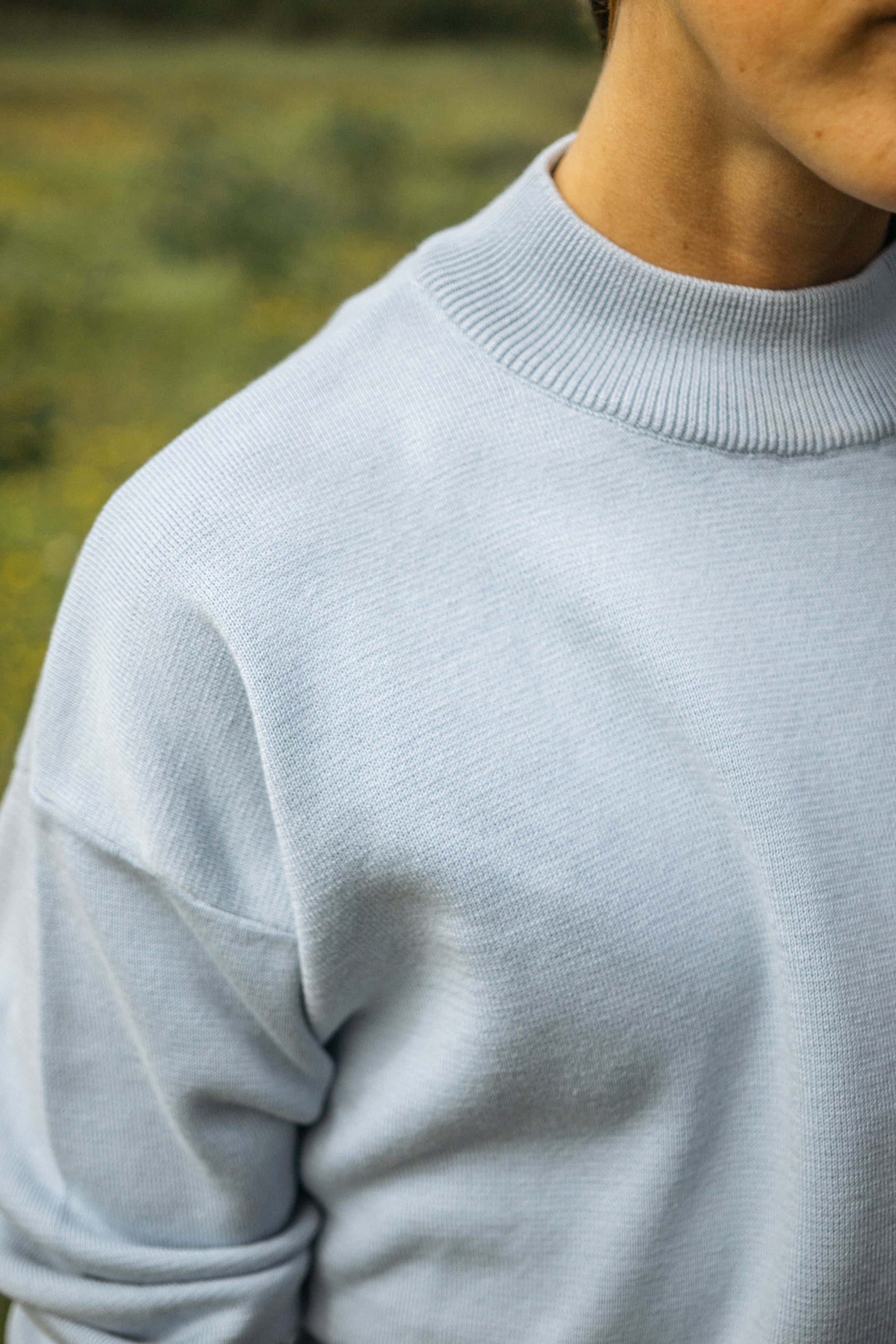 Hochwertige Details des SALZWASSER Strickpullovers