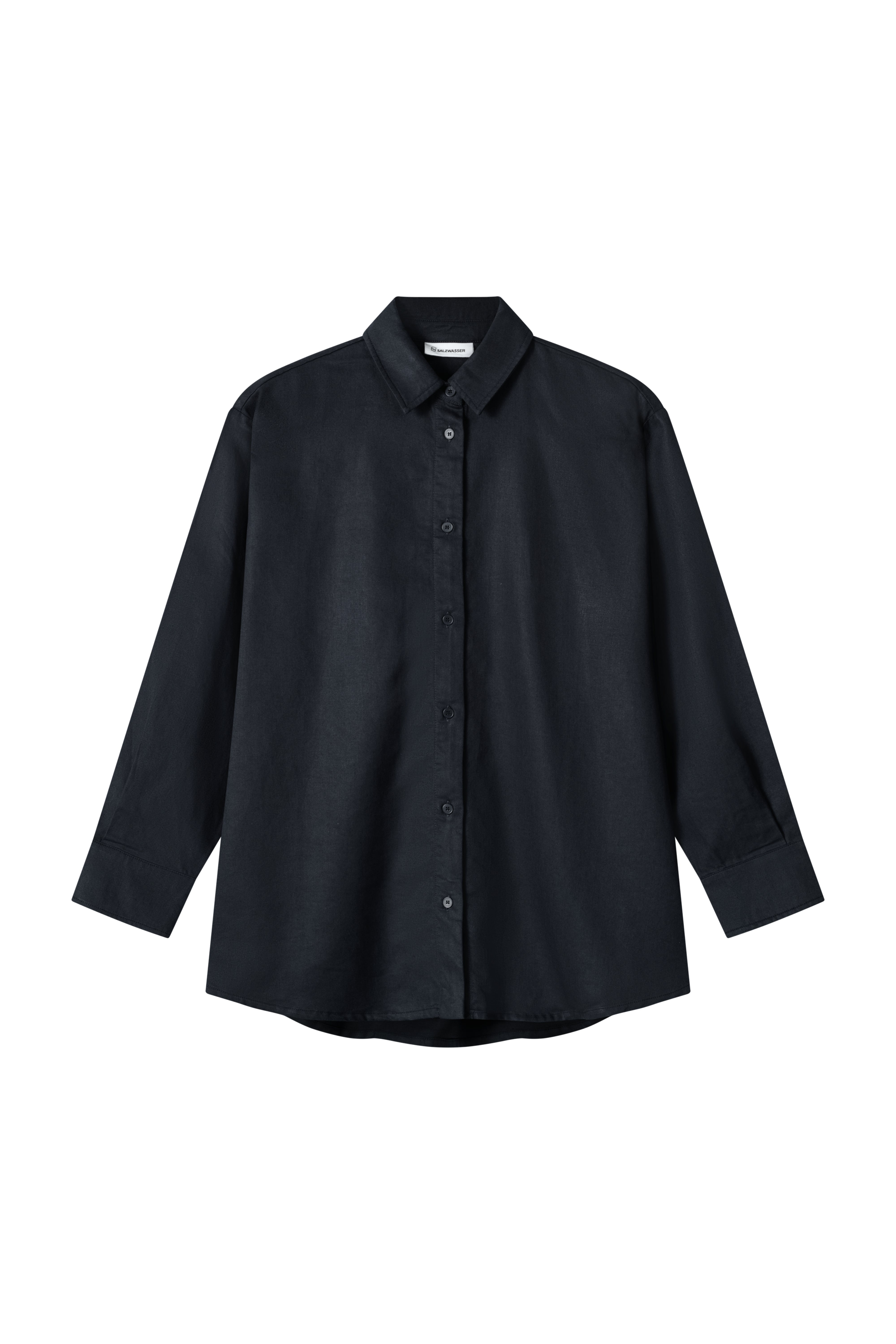Damen Leinen Hemd in Dunkelblau von SALZWASSER aus Europa