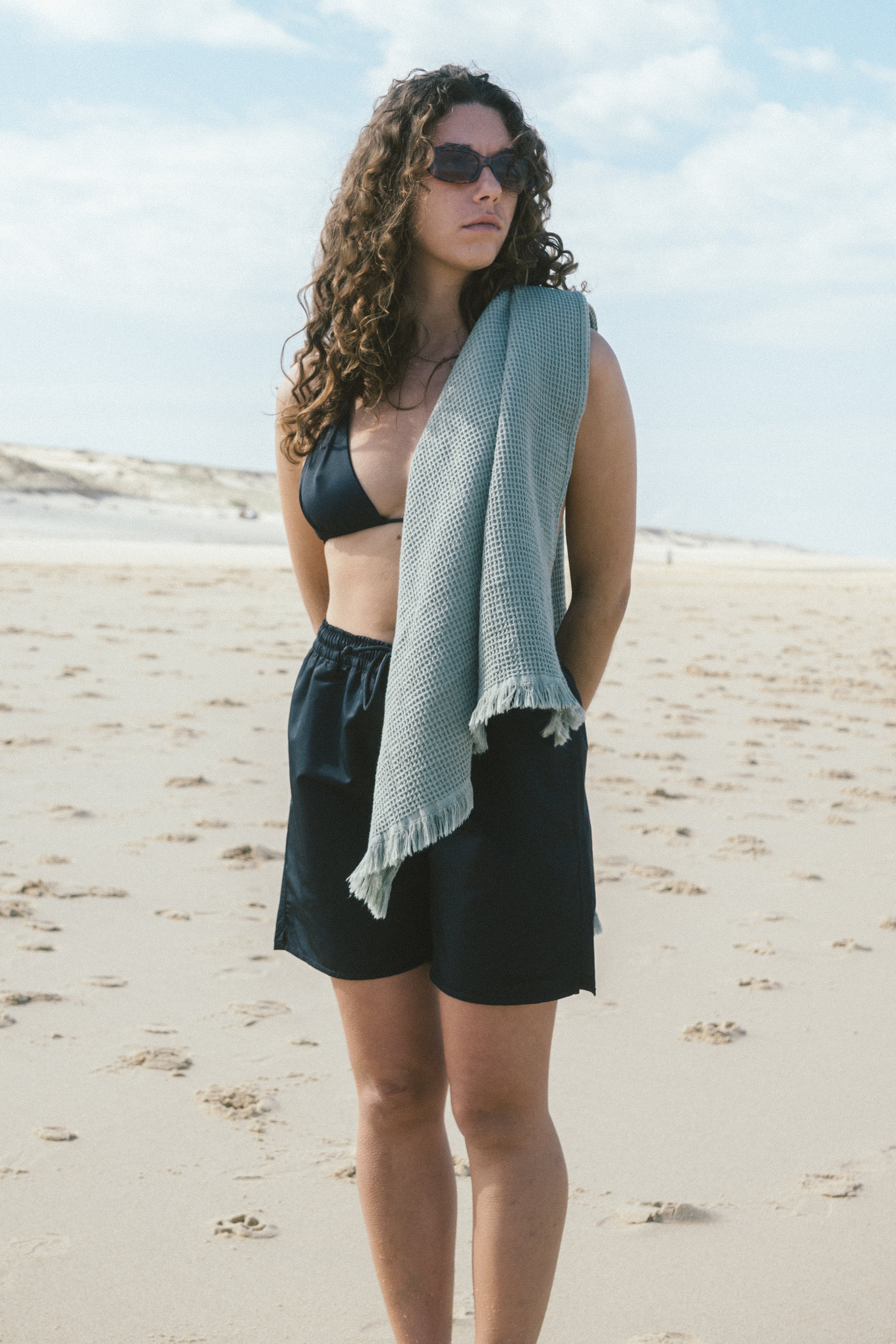 Unisex Bade Swimshort in Schwarz aus Seaqual recyceltem Polyester