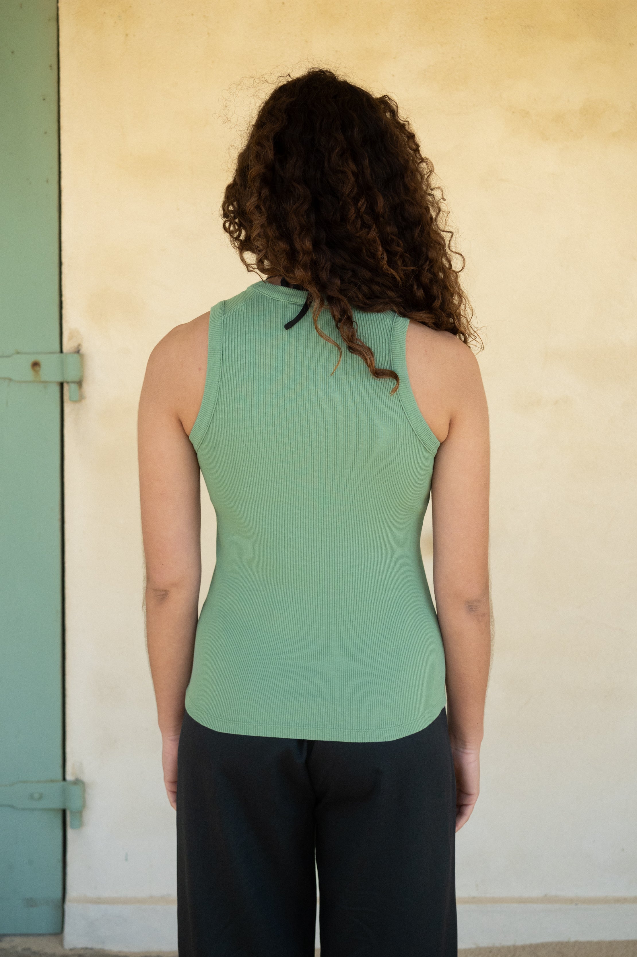 Weiches und bequemes Ripp Top in Hellgrün für Damen