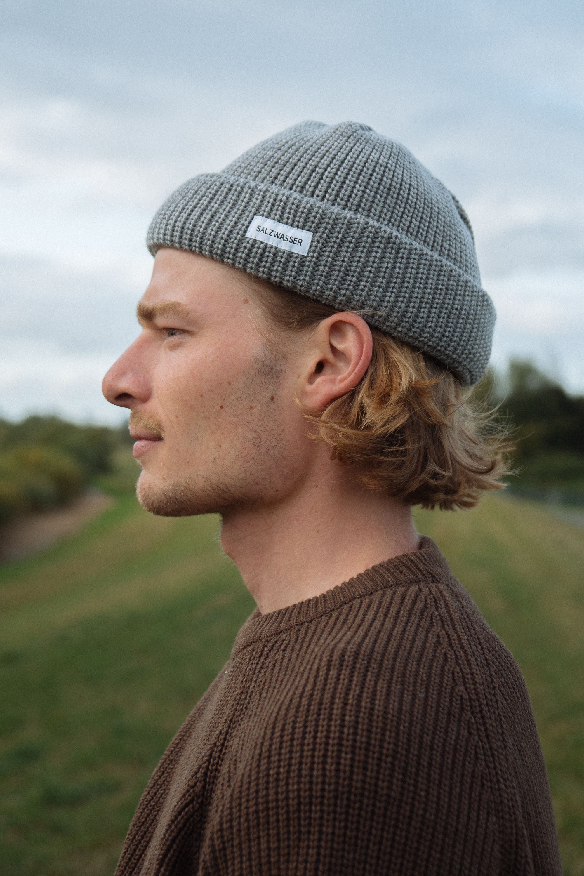 Mütze im Fisherman Look aus Merinowolle von SALZWASSER