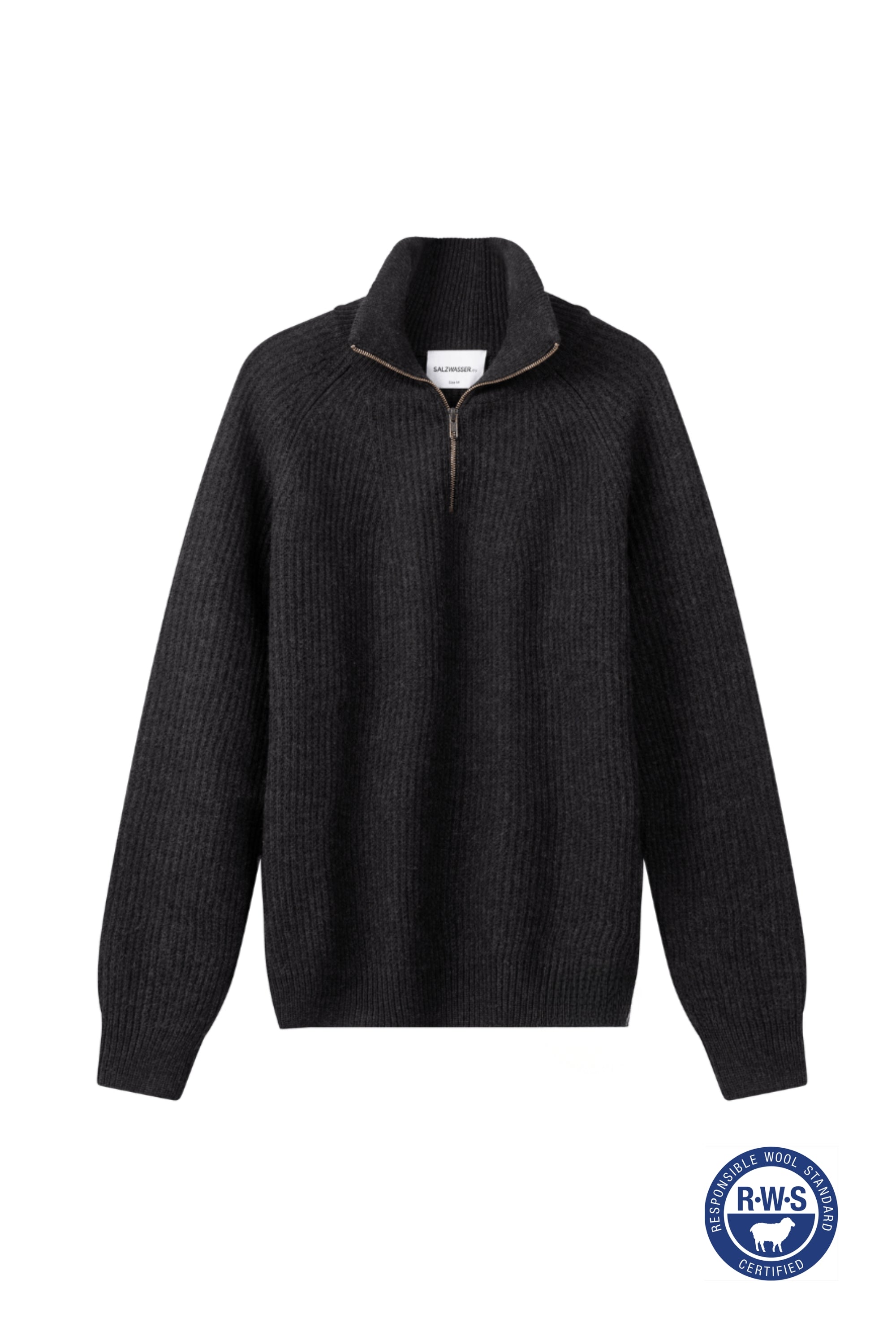 Warmer Merinowollpullover für Herren in Anthrazit von SALZWASSER