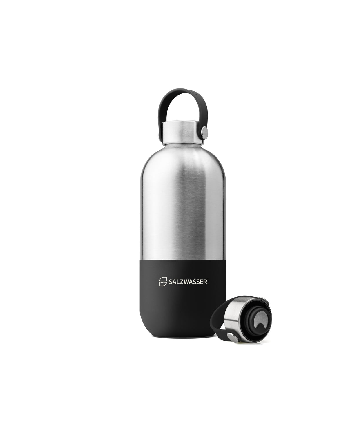 Trinkflasche aus Edelstahl Schwarz » SALZWASSER