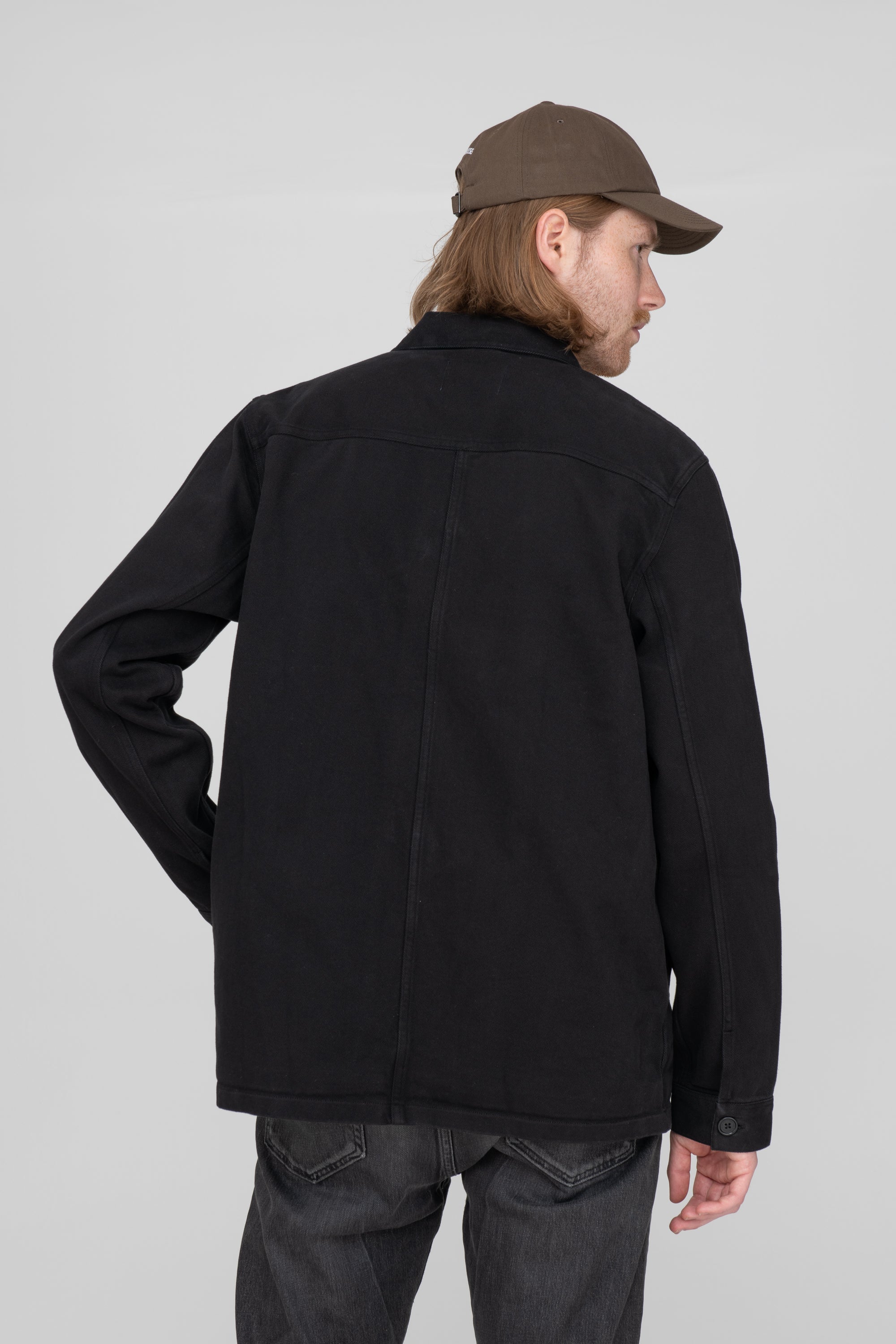 Schwarze SALZWASSER Jacke aus Bio-Baumwolle