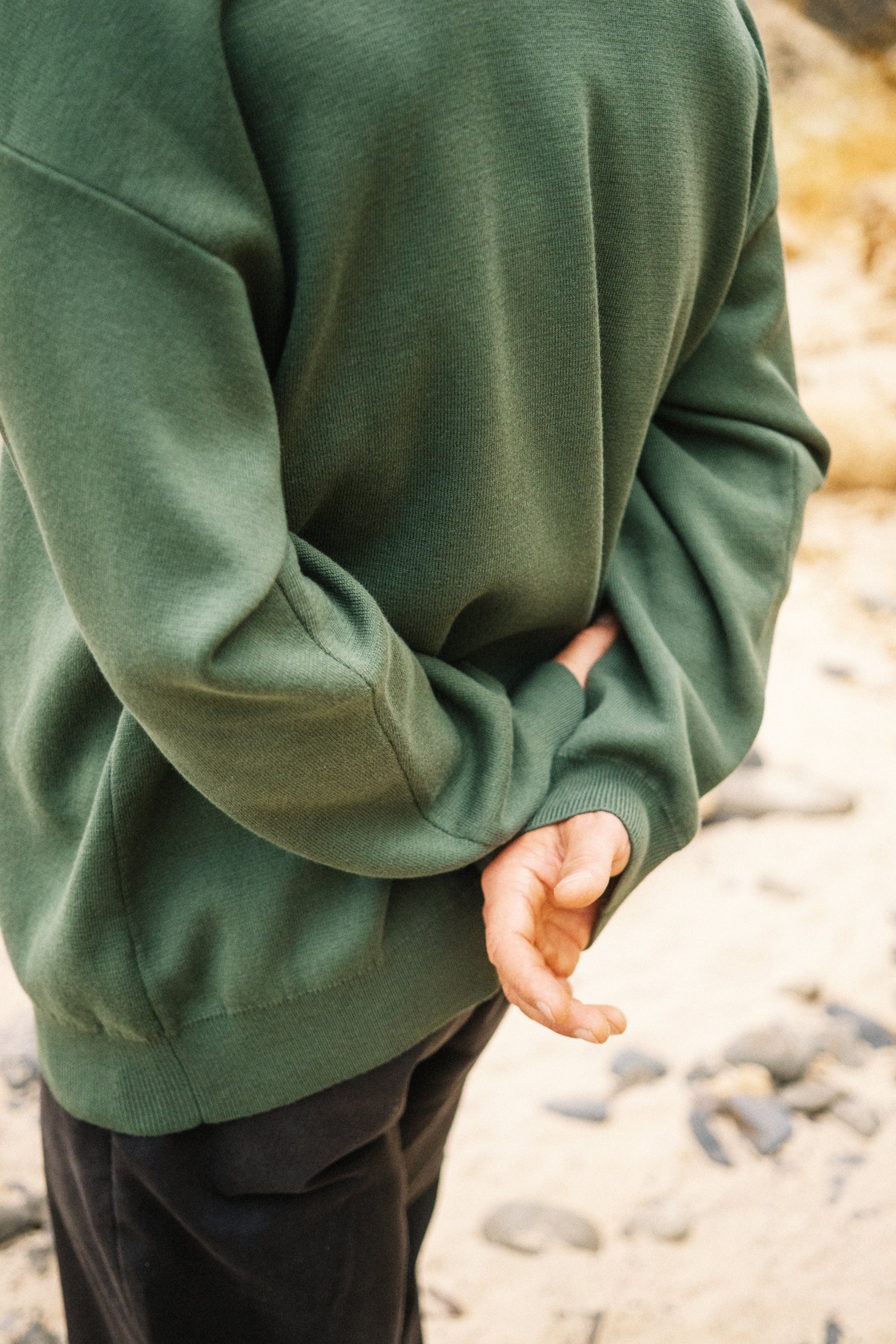 Herren Strickpullover nachhaltig aus Italien von SALZWASSER in Grün