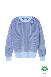 Strickpullover Hella Blue-Blue-Striped
