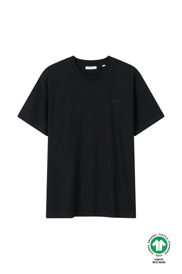 Schwarzes Unisex T-Shirt aus schwerer Bio-Baumwolle