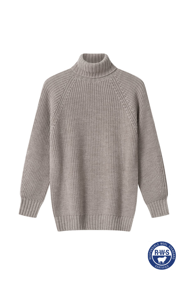 Herren Woll Strickpullover in Natur Beige in bester Qualität von SALZWASSER