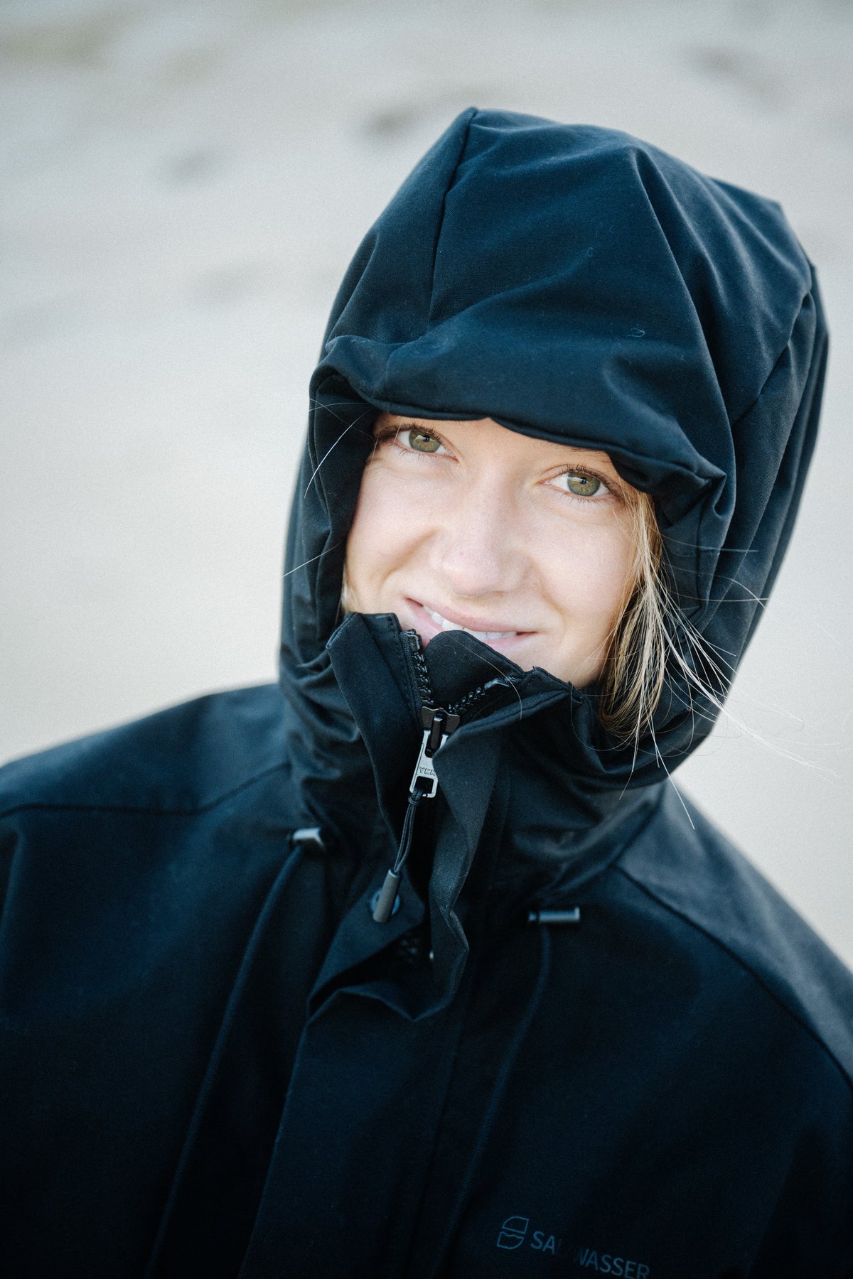 Große Kapuze am Unisex Parka aus Baumwolle wie bei Segeljacke 