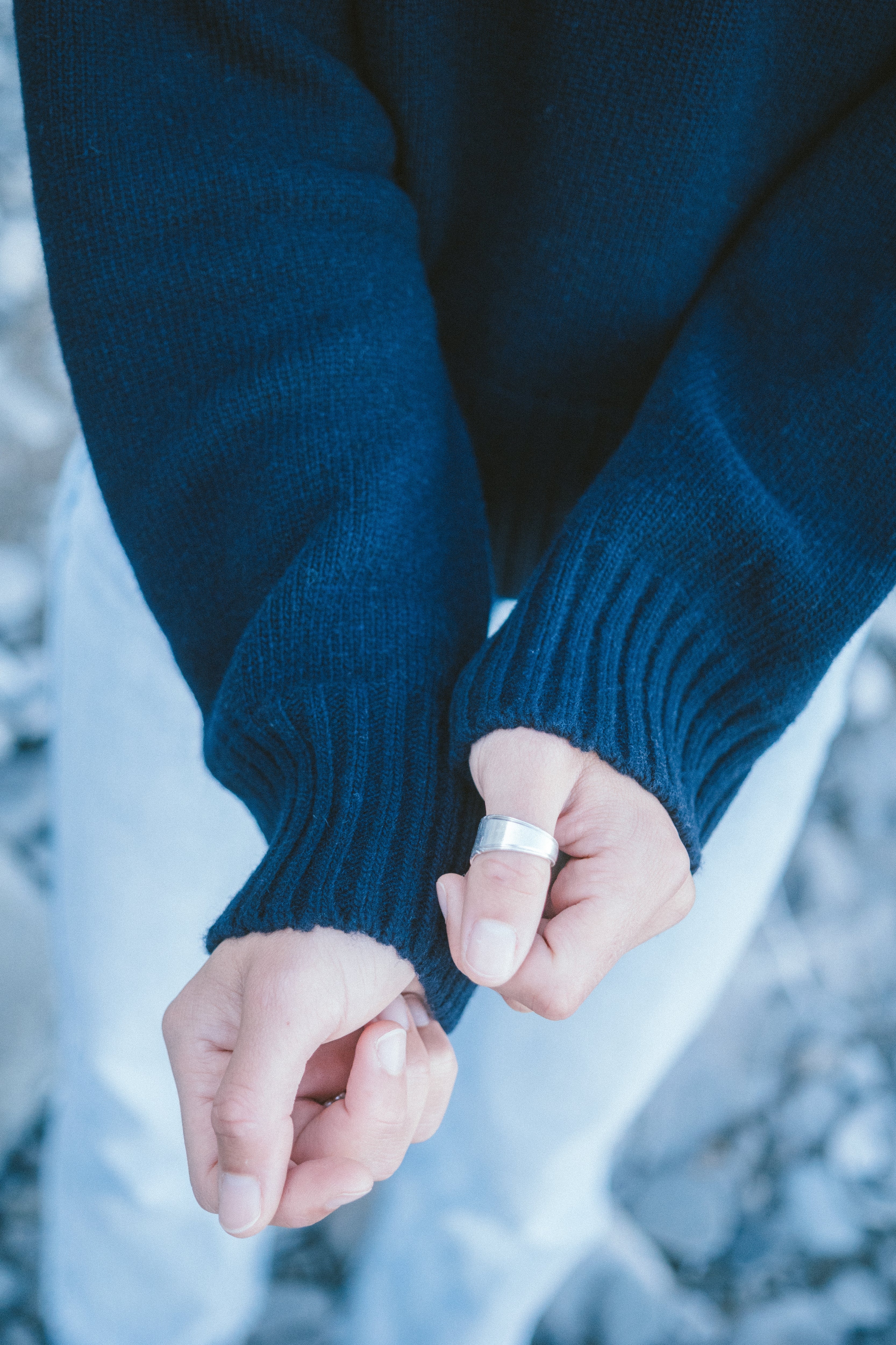 Wollpullover Vale Dunkelblau