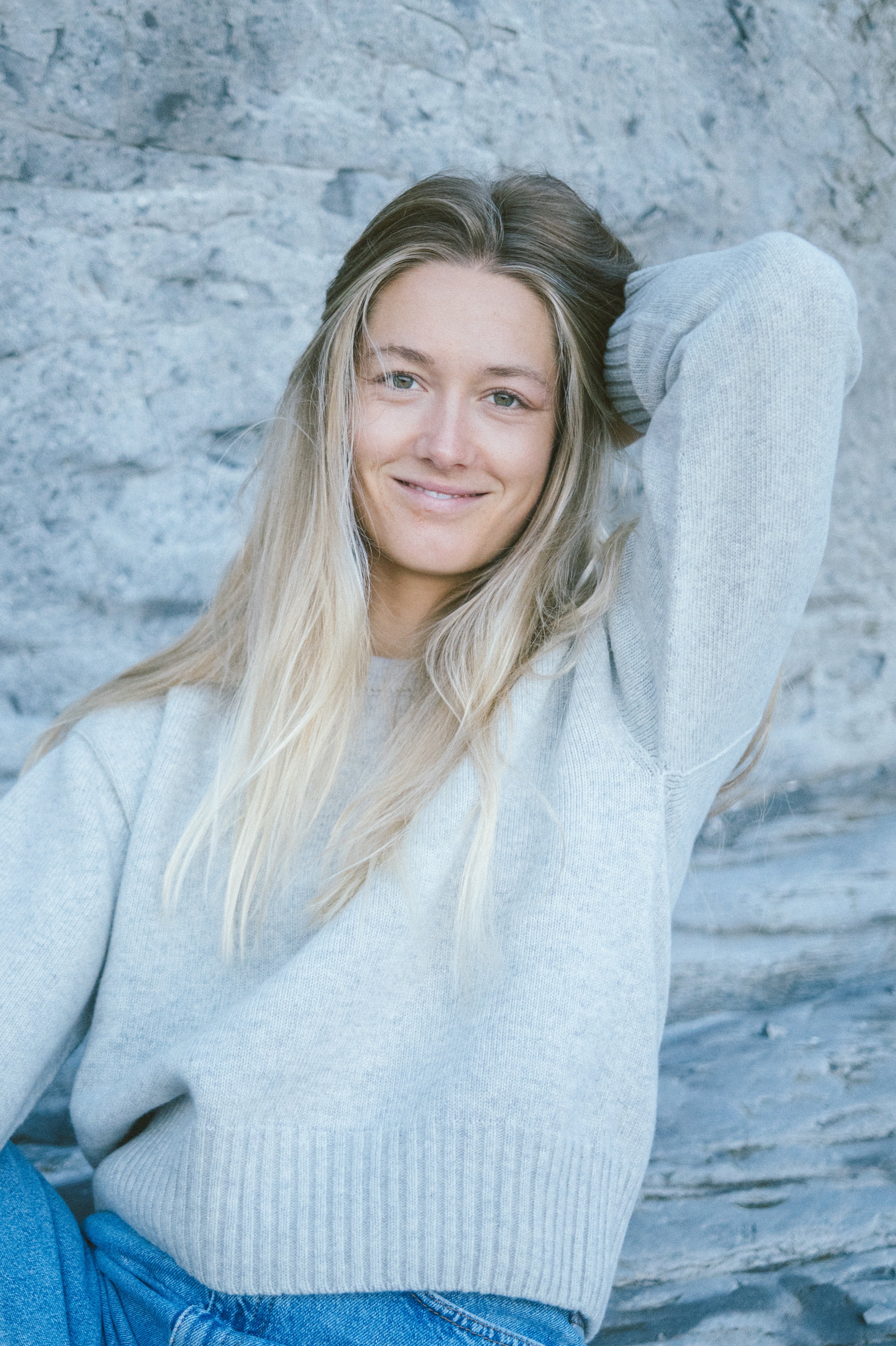 Wollpullover Vale Grau-meliert