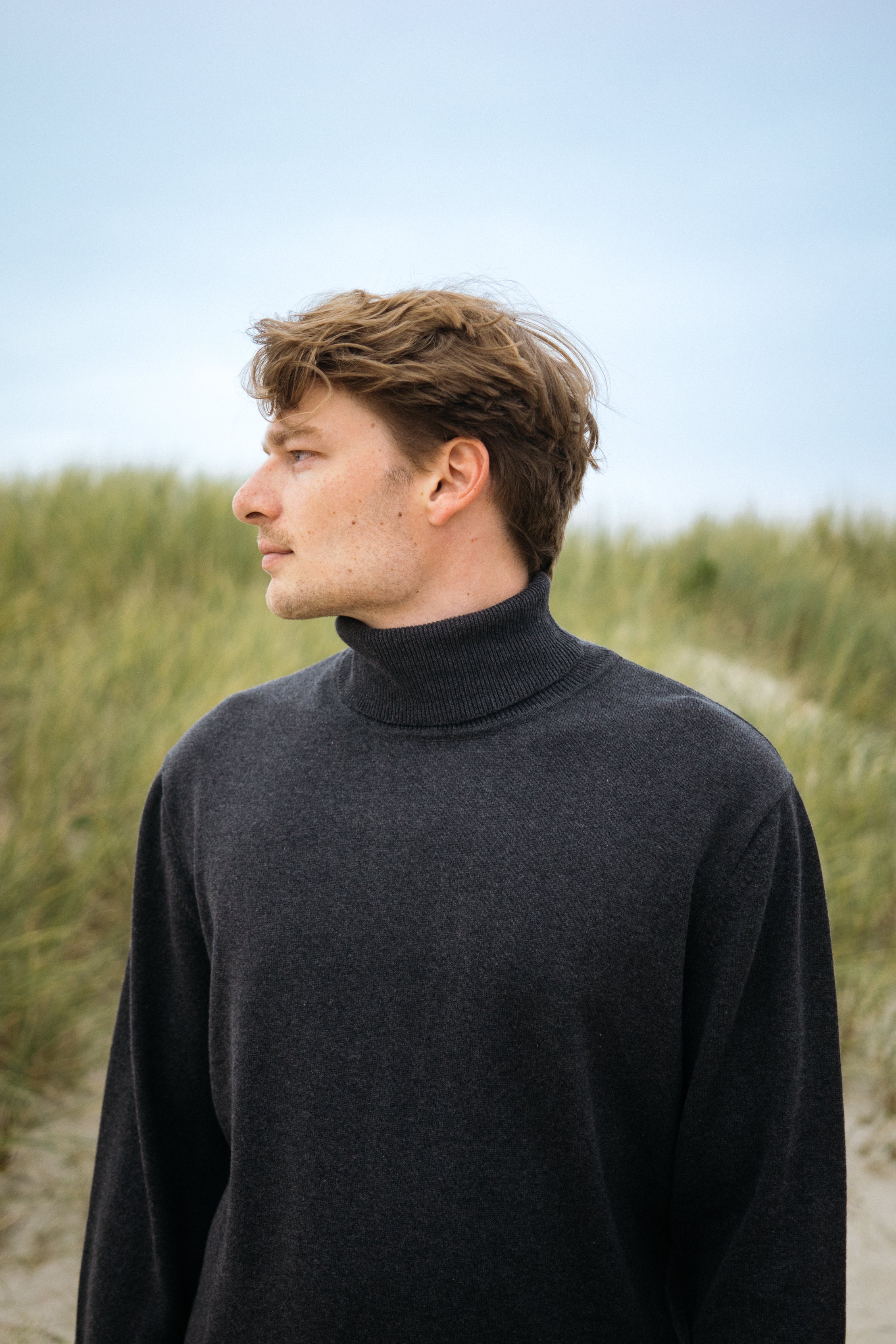 Outdoor Pullover Halb Rollkragenpullover Herren Herbst Männer