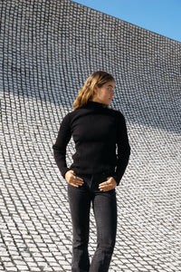 Rib Longsleeve Sofo Schwarz