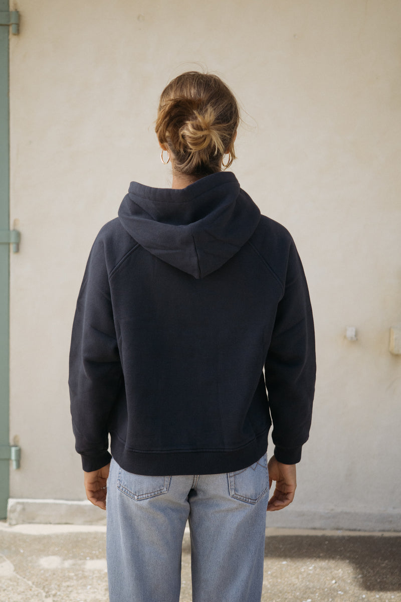 Damen Hoodie mit Kapuze in Dunkelblau von SALZWASSER