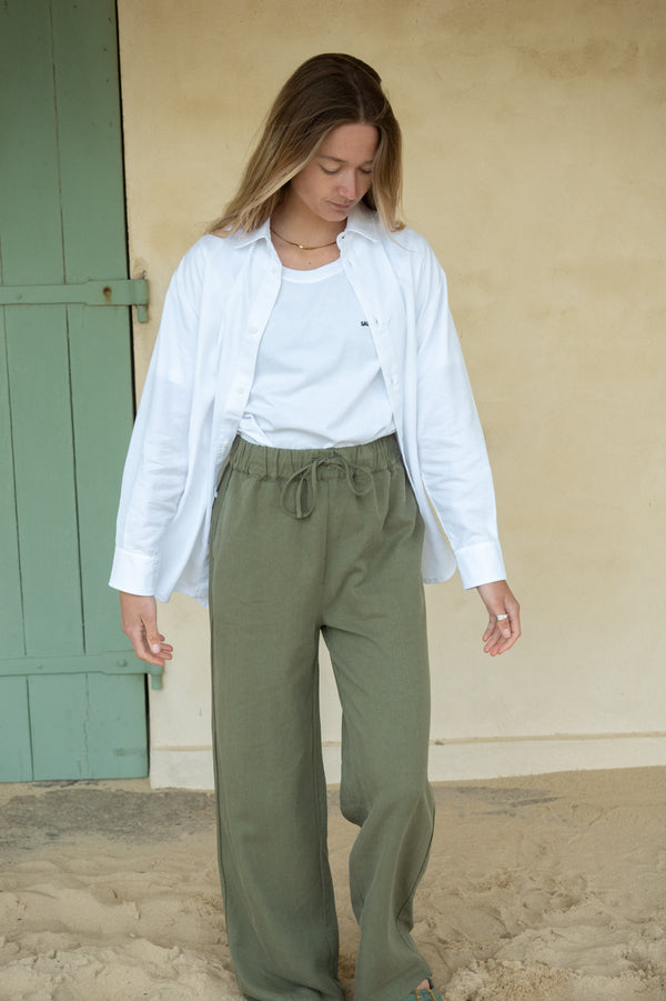 Leinen-Mix Longpants Alba Olive