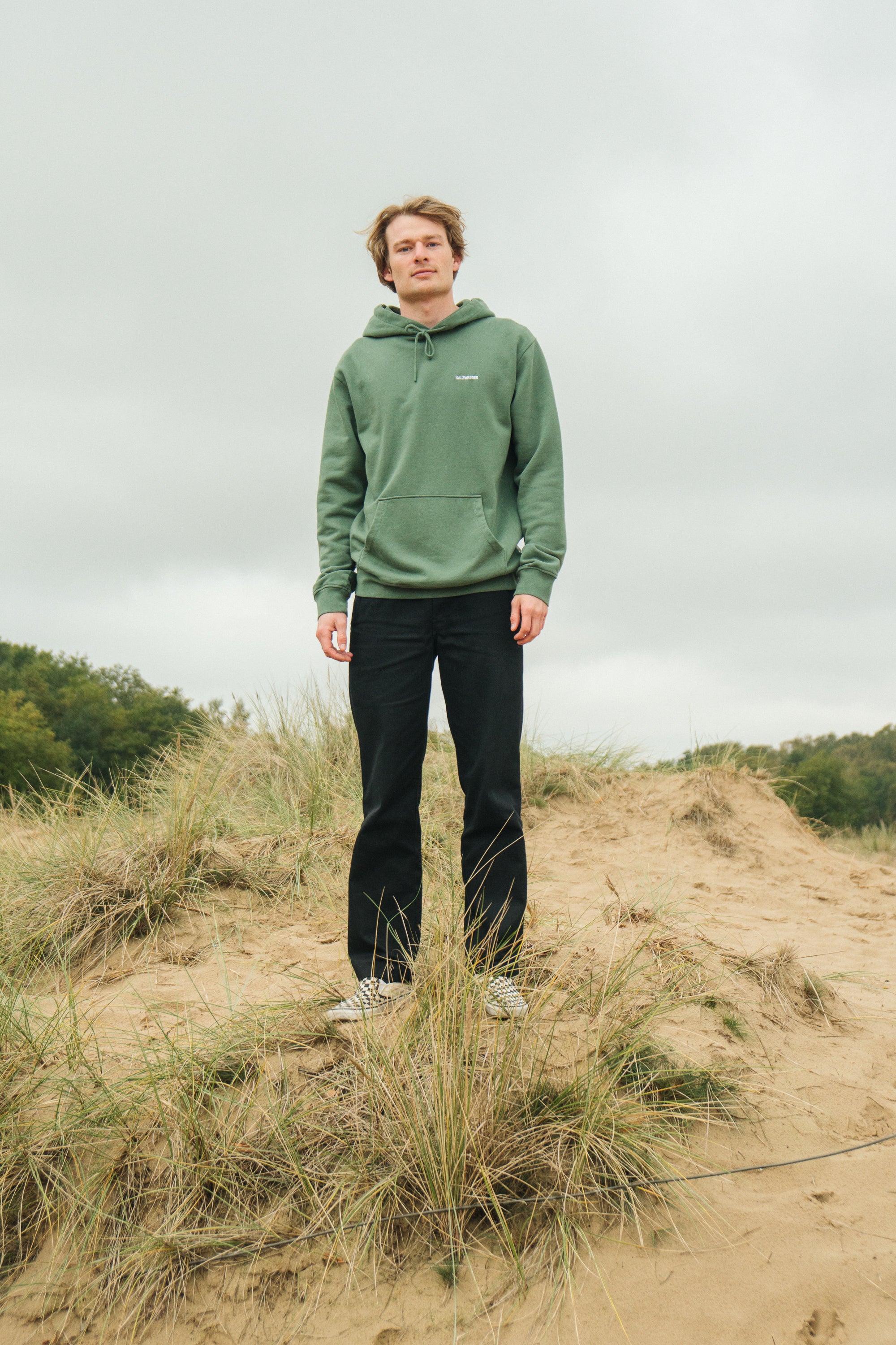 Grüner Hoodie von SALZWASSER aus 100% Bio-Baumwolle