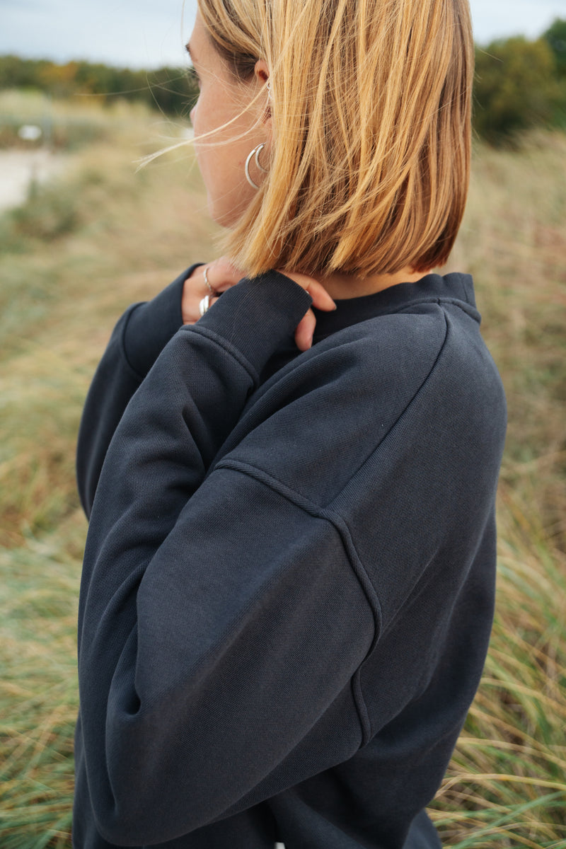 Nachhaltiger Damen Sweater in Dunkelblau