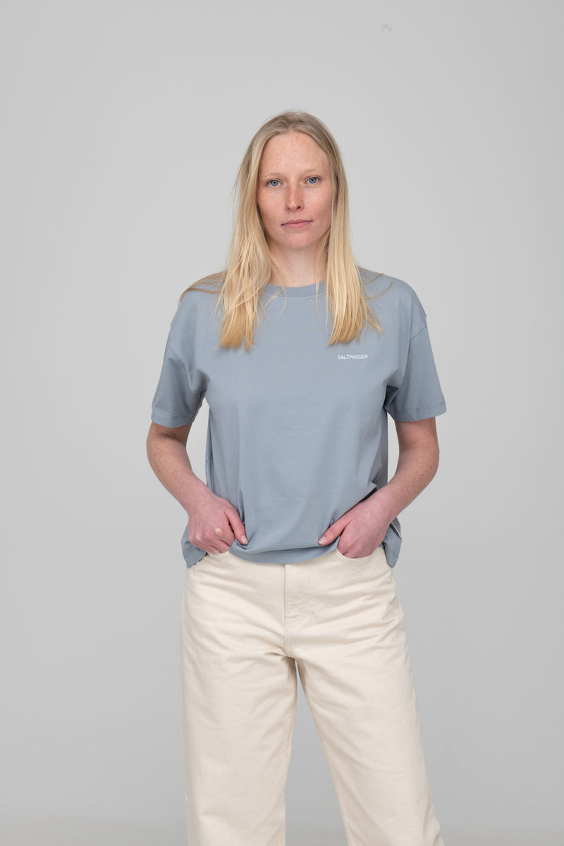 auffallendes T-Shirt in Graublau bei SALZWASSER zu kaufen