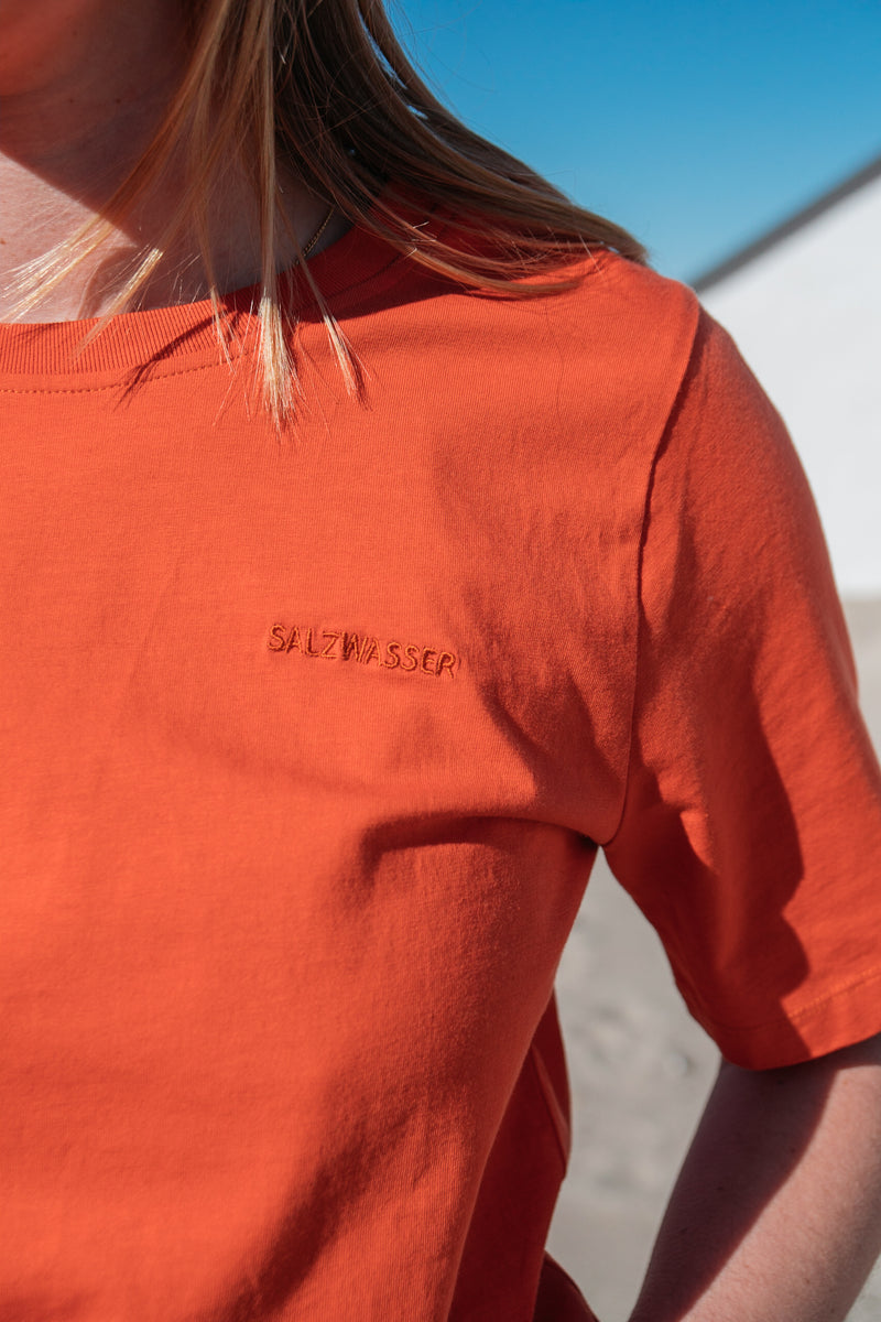 fair produziertes SALZWASSER T-Shirt in Orange für Damen