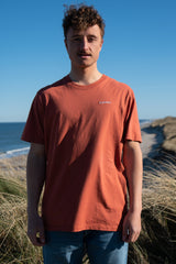 nachhaltiges T-Shirt von SALZWASSER in Terracotta als Regular Fit